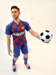 Lionel Messi OOAK Soccer Barcelona INSPIRED 12” POSABLE Display Collectors DOLL