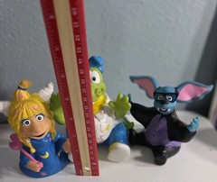 3 Pizza Hut 1990 Eureekas Castle Set Magellan Batly Vinyl 6″ Figure Hand Puppet