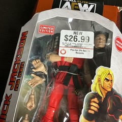 All Elite Wrestling x Street Fighter Nick Jackson Ken Action Figure AEW NIB