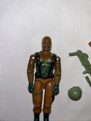 Vtg 1984 GI Joe ARAH Roadblock v1 Heavy Machine Gunner Action Figure 80s JJ
