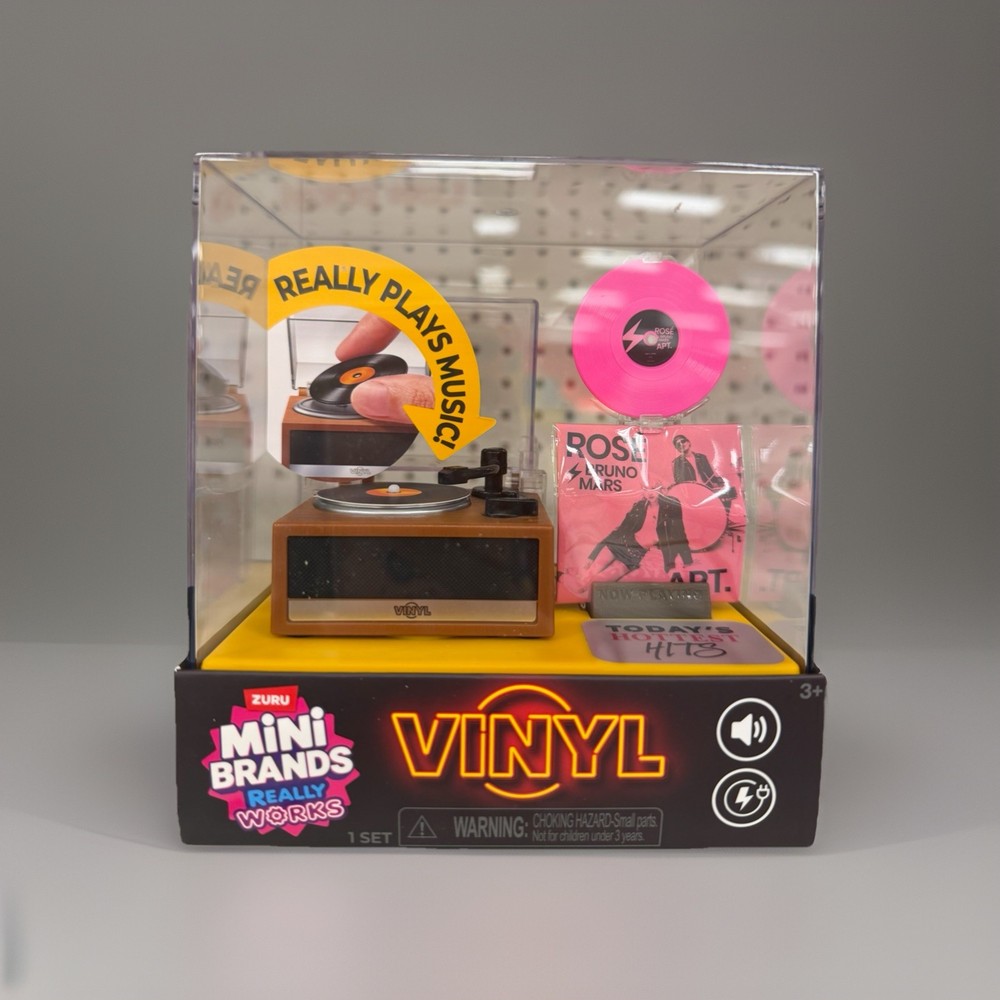 MGA’s Zuru Minibrands Real Vinyl Playable Music Record Player Mini Rosie Viral