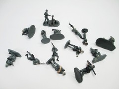 Micro Machines Military Troops Soldiers Figures Dark Gray Camo – Lot of 14