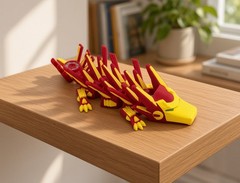 Iron Man 3-D printed dragon