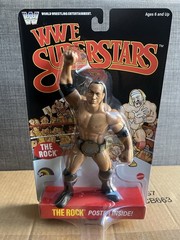 WWE LJN SUPERSTARS JAKE SNAKE BLUE CARD, RODDY PIPER BLUE , THE ROCK BLACK CARD