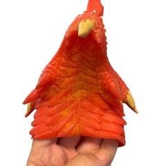 Schylling Red Fire Breathing Dragon Hand Puppet super stretchy latex free