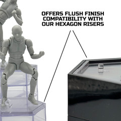 Peg-Free Footstands (9-Pack), Action Figure Stands, Clear, for 1/12 Scale Figure