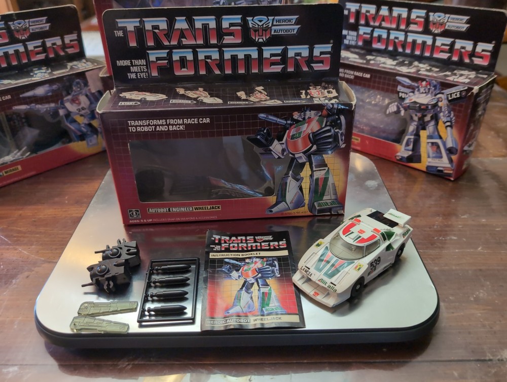 Vintage G1 Transformers Wheeljack 95% Complete 1980 82 Pre Rub W/ Display Box*