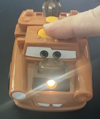 Disney Pixar Cars 2 Mattel Fisher-Price Talking Flashlight Tow Mater Truck 2010!