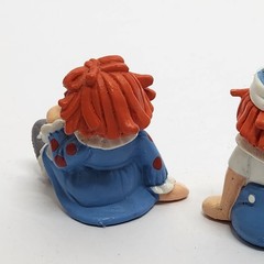 Vintage Raggedy Ann & Andy PVC Figures X3 1981 W Berrie 2.5″ COL-5053