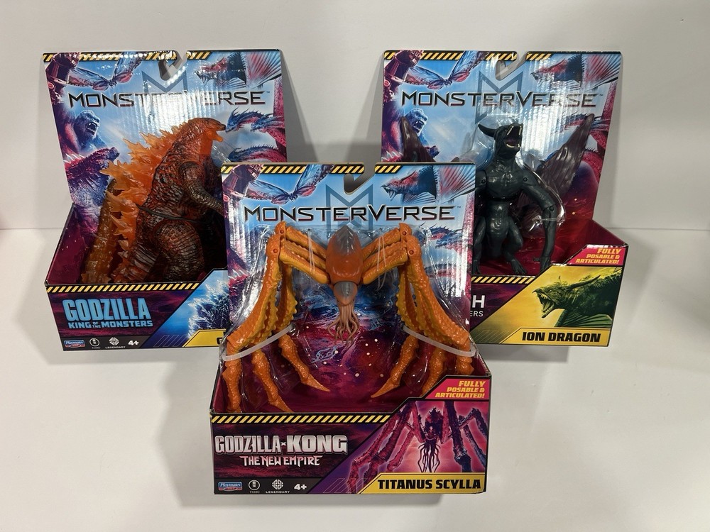 MonsterVerse Godzilla x Kong Lot – Titanus Scylla/ Ion Dragon/ Burning Godzilla