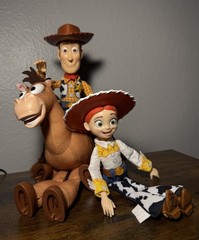CUSTOM MODDED Toy Story Mattel Playscale Woody, Jessie, & Bullseye Dolls READ
