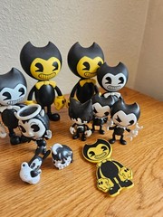 Bendy & the Ink Machine PVC Figure Lot PhatMojo Meatly Games Alice Angel Bendy