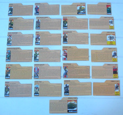 25 PC Variety LOT Hasbro GI Joe File Cards Black Back Factory Cut Vintage ?