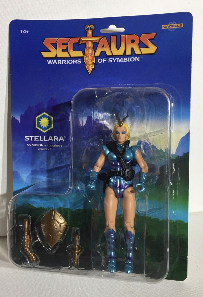 Sectaurs Warriors Of Symbion Stellara Action Figure Nacelle Blue NEW SEALED