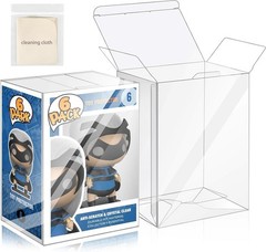 6 Pack Clear Display Cases for 4-Inch Figures – Dust & Scratch Resistant