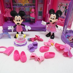 Minnie Mouse Bowtique Dress Up Playset Lot Glam Glow Closet Clothing Shoes Case