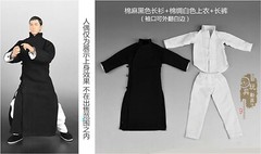 1/6 Chinese Kung Fu Robe Shirt Pants Training Clothing Fit 12” Action Figure