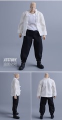 1/12 Chinese Kung Fu Monk Fighting Suit Clothes For 6″ Male Action Figure Body