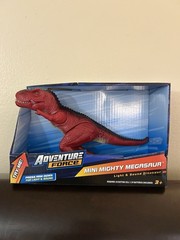 Adventure Force Mini Mighty Megasaur T-Rex Light Orange, Roaring Battery-Powered