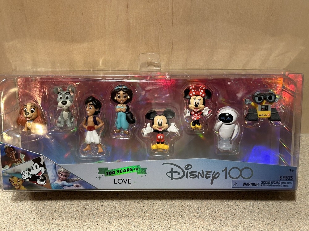 Disney 100 Years Of Love Collector Character Figure Set Limited Edition 8 Pieces