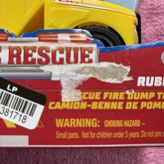Paw Patrol Fire Rescue Rubble Rescue Fire Dump Truck & Figure New