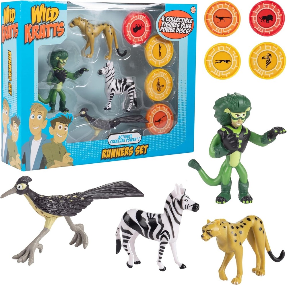 Wicked Cool Toys Wild Kratts, Activate Creature Power, Runners 4-Pack Figure Set