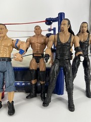 WWE Wrestlemania Mix Lot Of 8 Action Figures PLUS WWE Arena John Cena Undertaker