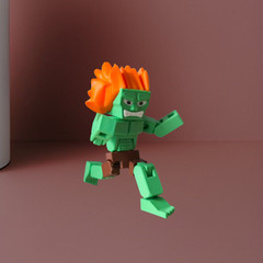 Articulated Blanka Fighter, Ryu Fighter, Scorpion, Naruto, Luffy, 3D Printed