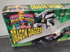 1994 Mighty Morphin Power Rangers Dragon Dagger w/ Box Bandai Tommy Green Works!