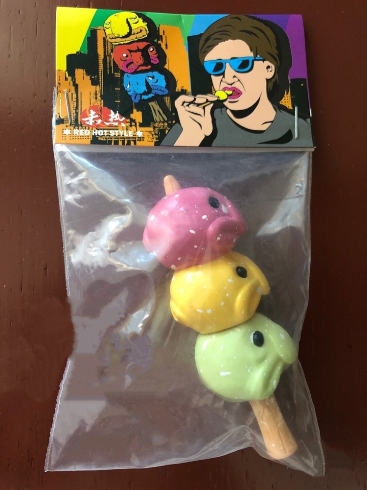 Redhot Style Blobfish String Sofubi Kaiju Purple Yellow Green Vinyl Figure Model