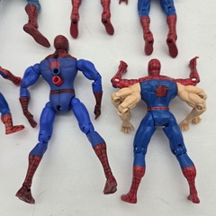 Spider-Man ’95, 02, 06 Lot Of 8 Hasbro Action Figures Plus Motorcycle VTG Spidey