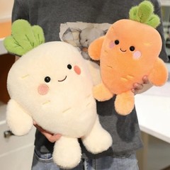 25/35cm Carrot Turnip Plush Toy Cute Vegetable Pillow Stuffed Plant Gift