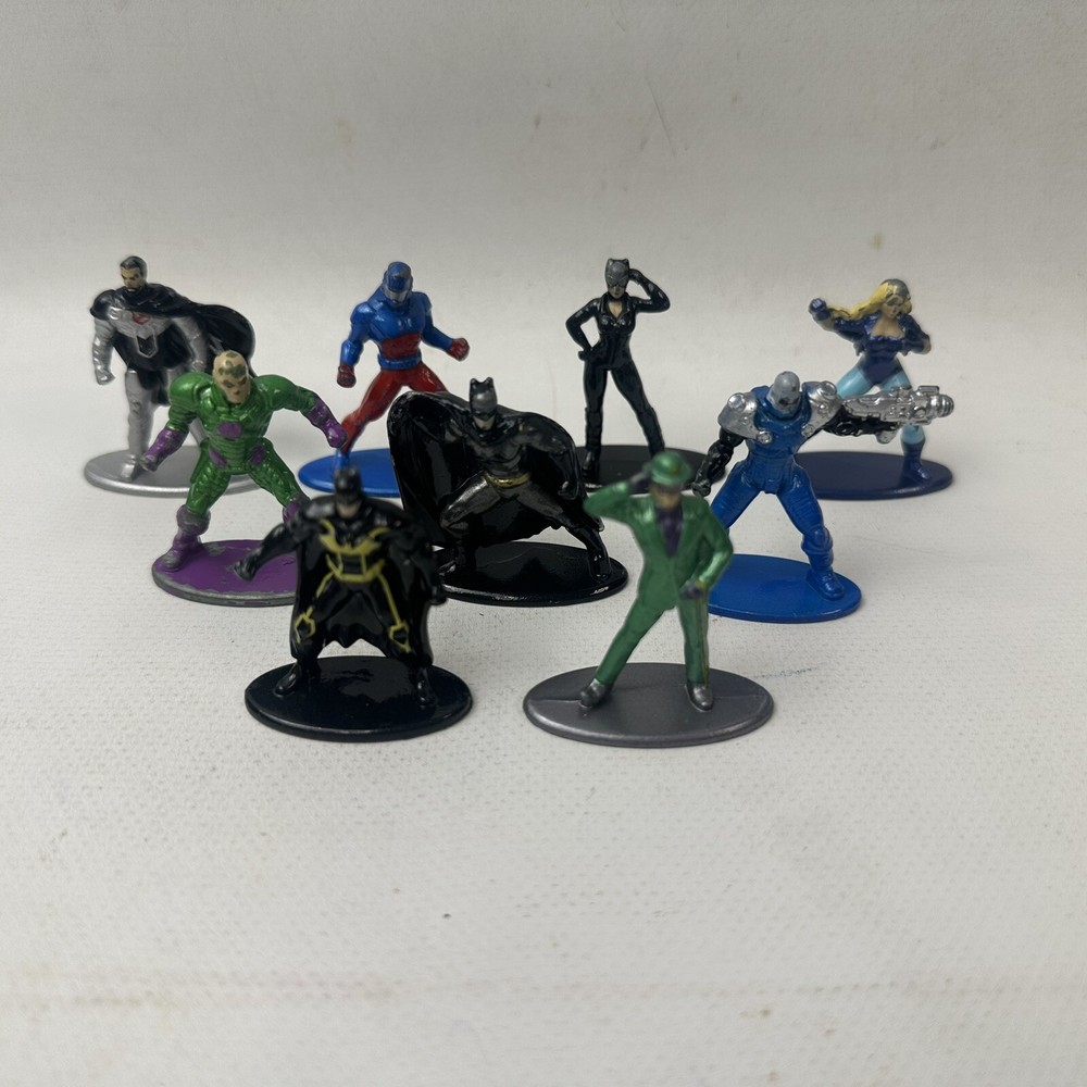Lot Of 9 DC Comics Metal Figures Nano Jody Have Wear