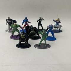 Lot Of 9 DC Comics Metal Figures Nano Jody Have Wear