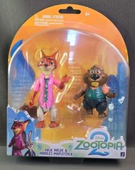 Disney Zootopia 2 Pack NICK WILDE 4” & NIBBLES MAPLESTICK 3” Toy Figures NIB