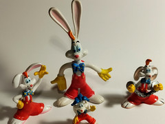 Vintage Who Framed Roger Rabbit Figure Lot Jessica, Roger,Benny, Baby Herman
