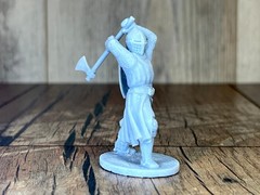 Tabletop Action Figure medieval knight with an ax 54mm (60mm) Plastic statue