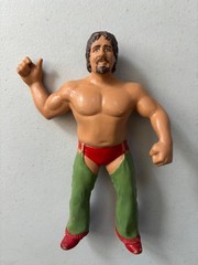 WWF LJN Wrestling Superstars Terry Funk Figure Hat Branding Iron Poster Card WWE