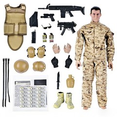 12″ Military Action Figures Set – 1/6 Scale Soldier Models with Weapons & Access