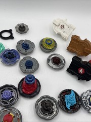 Beyblade Lot Spinners, Rip Cords, Launchers, Tornadoes, And Some parts