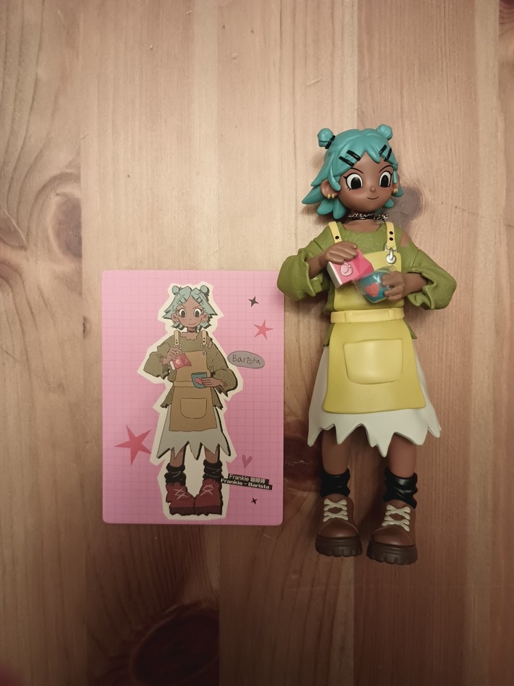 POP MART x Peach Riot Rush Hour series figure – barista Frankie (no box)