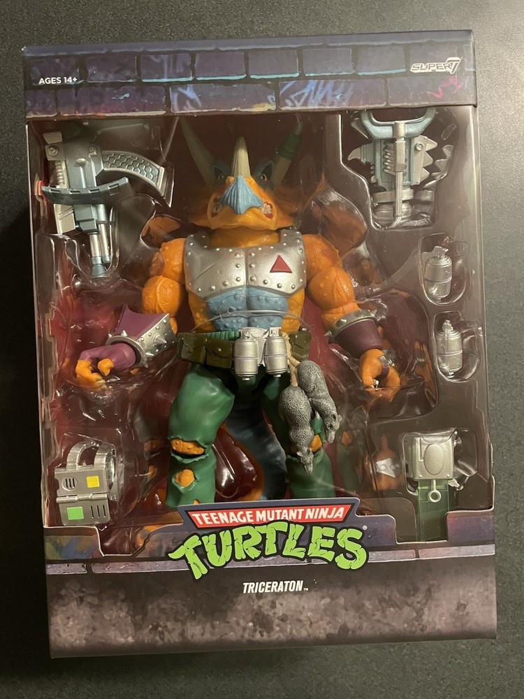 Super 7 Teenage Mutant Ninja Turtles Ultimates Triceraton 7″ Action Figure NEW