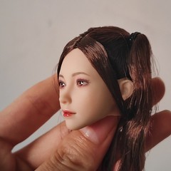 1/6 Beauty Female Head Sculpt with Movable Eyes for 12″ Action Figure Body Toy