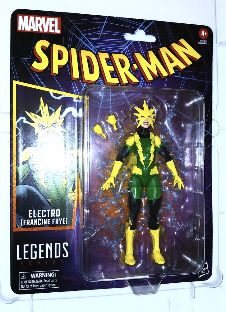 MARVEL LEGENDS RETRO SPIDER-MAN ELECTRO FRANCINE FRYE 6″ FIGURE HASBRO 2025