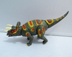 Triceratops Green Red Yellow Dino Dinosaur Action Figure Figurine Cake Topper