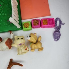 1990s Littlest Pet Shop Cat Bunny Bird Cage Dog House Garden Lot of 21 Kenner