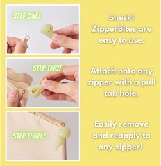 Smiski Zipperbite Hugging Knees Glow in the Dark Zipper Pull 64186