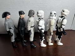 VINTAGE KENNER STAR WARS 1983 ENDOR BIKER STORMTROOPER AT ST ARMY LOT OF 6