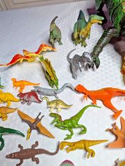 Lot of 130+ Plastic Rubber Dinosaurs 1 Battery Operated & Vintage Animals