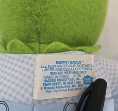 Vintage 1984 Muppet Babies Hasbro Pampers Plush Kermit Frog & Miss Piggy
